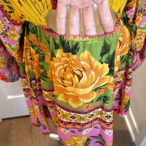 SOLD - FARM Rio Short Flowers Dress Size L - Picture 9 of 9